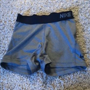 Nike pro shorts grey size small